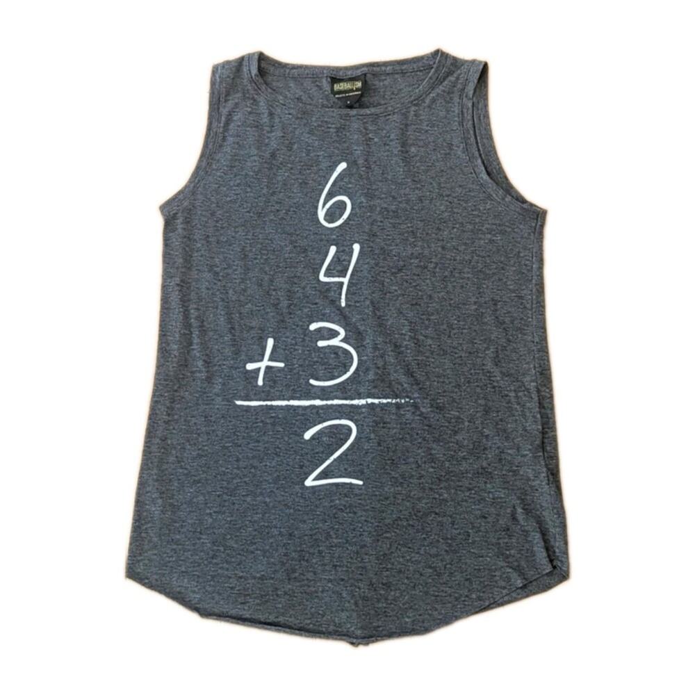 Baseballism Women’s Gray Graphic Tank Top Size L Sleeveless Round Neck Jersey